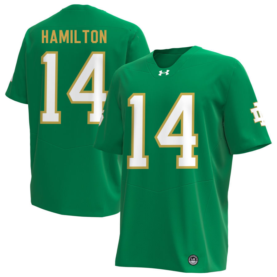 Kyle Hamilton Notre Dame Jerseys, UND Fighting Irish College Football Apparels Stitched-Green